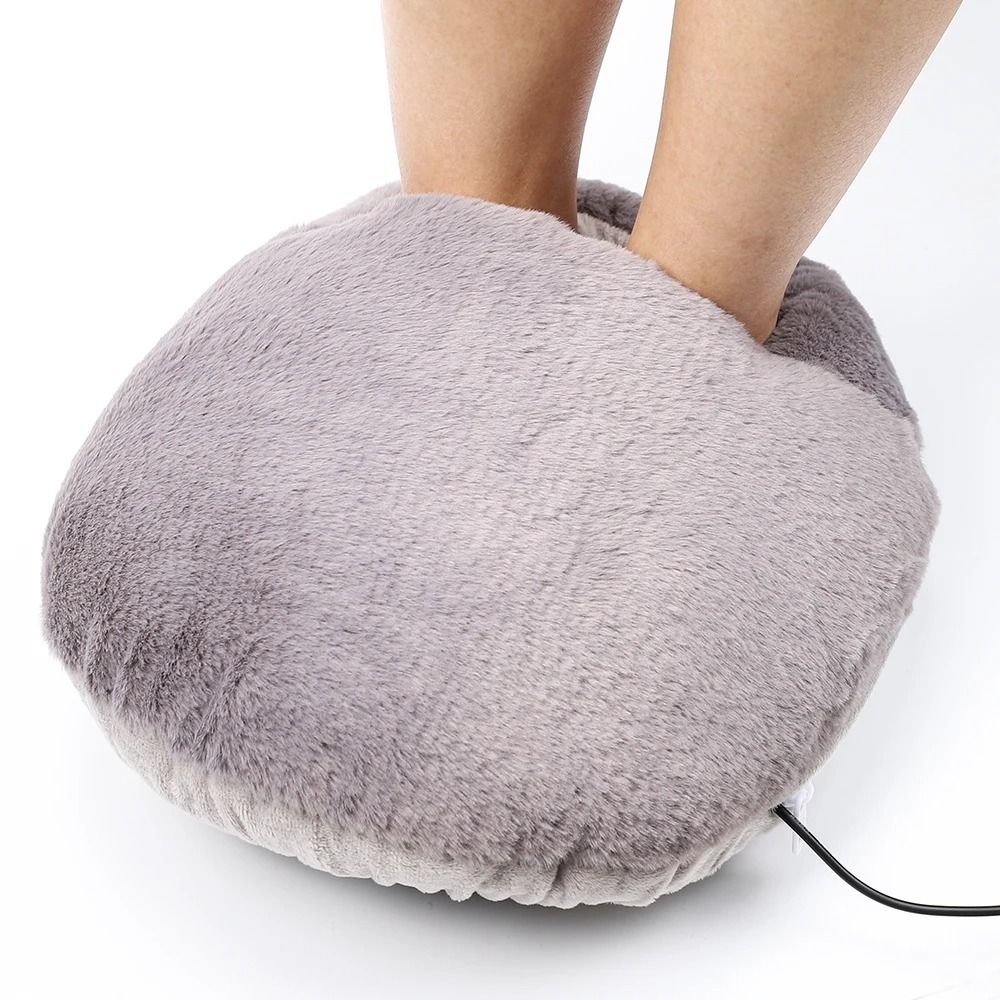 USB Winter Electric Foot Heating Pad Soft Plush Under Desk Warmer Mat