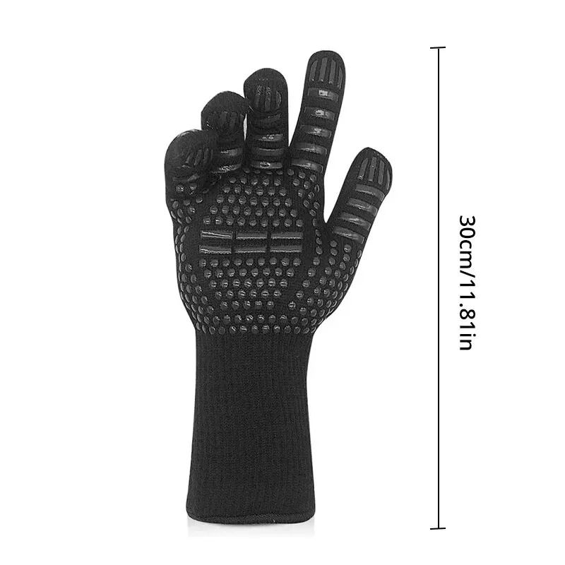 Professional Heat Resistant Oven Glove – Cut-Resistant & Non-Slip Silicone BBQ Mitt