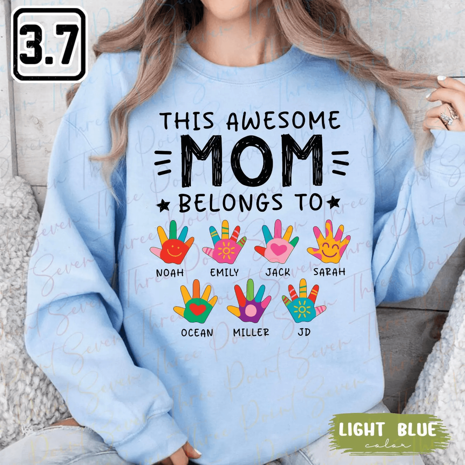 Personalized Mom Sweatshirt with Kids Names Custom Mama Crewneck Mothers Day Gift