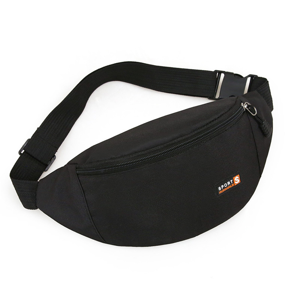 Multifunctional Black Waist Bag for Men & Women Fashionable Sport Fanny Pack Crossbody Chest Bag Phone Purse & Belt