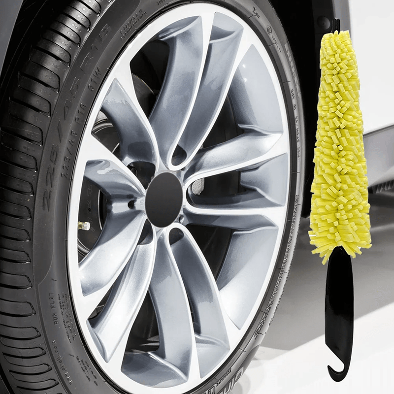 Non Slip Car Wheel and Tire Cleaning Brush for Rim Detailing