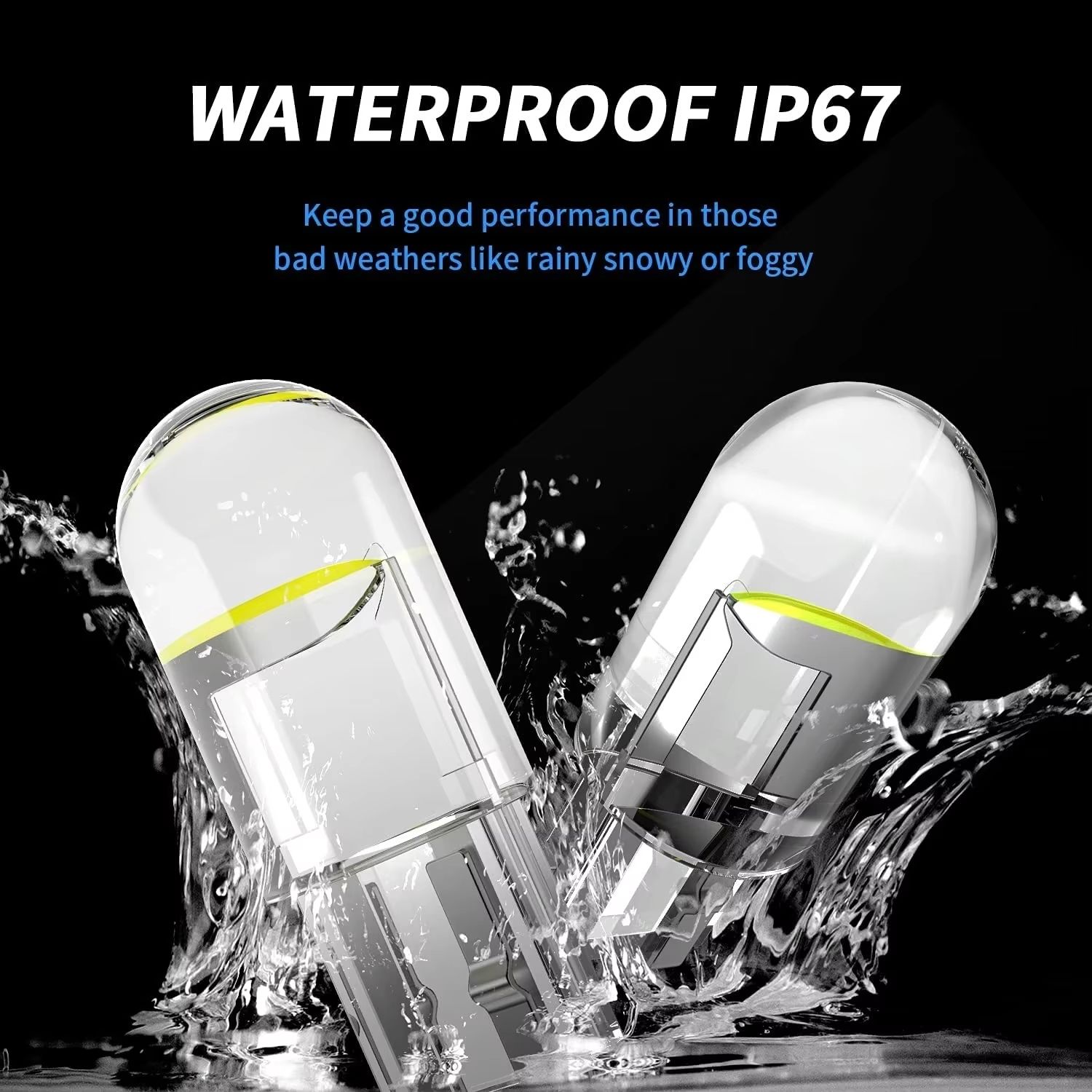 Super Bright W5W 194 T10 LED Car Bulb Set – 6000K White, Green, Blue, Red