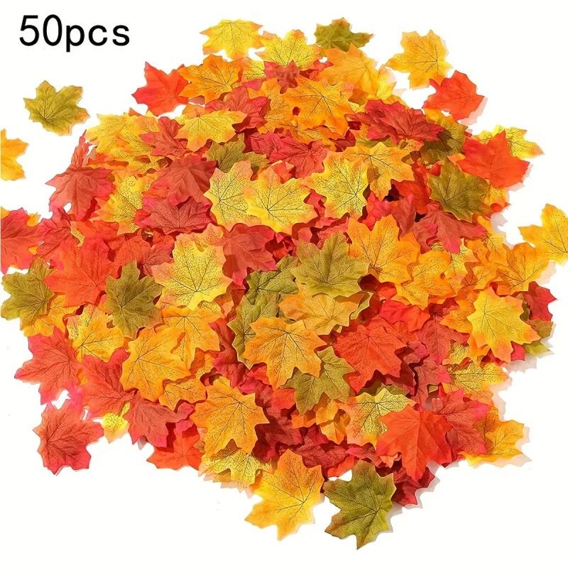 Halloween And Thanksgiving Decorative Maple Leaves For Table And Party