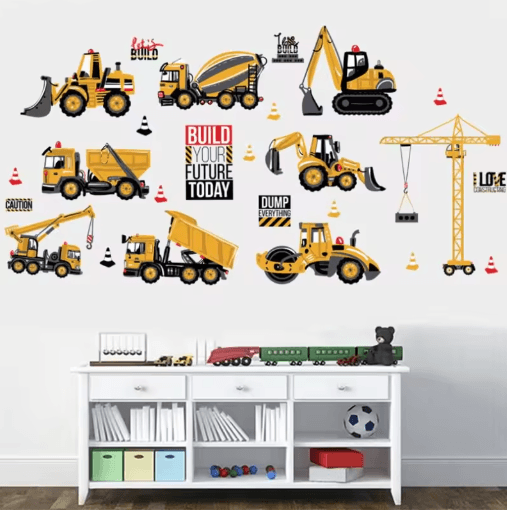 3D Cars Wall Stickers Lightning McQueen Kids Room Cartoon Decals