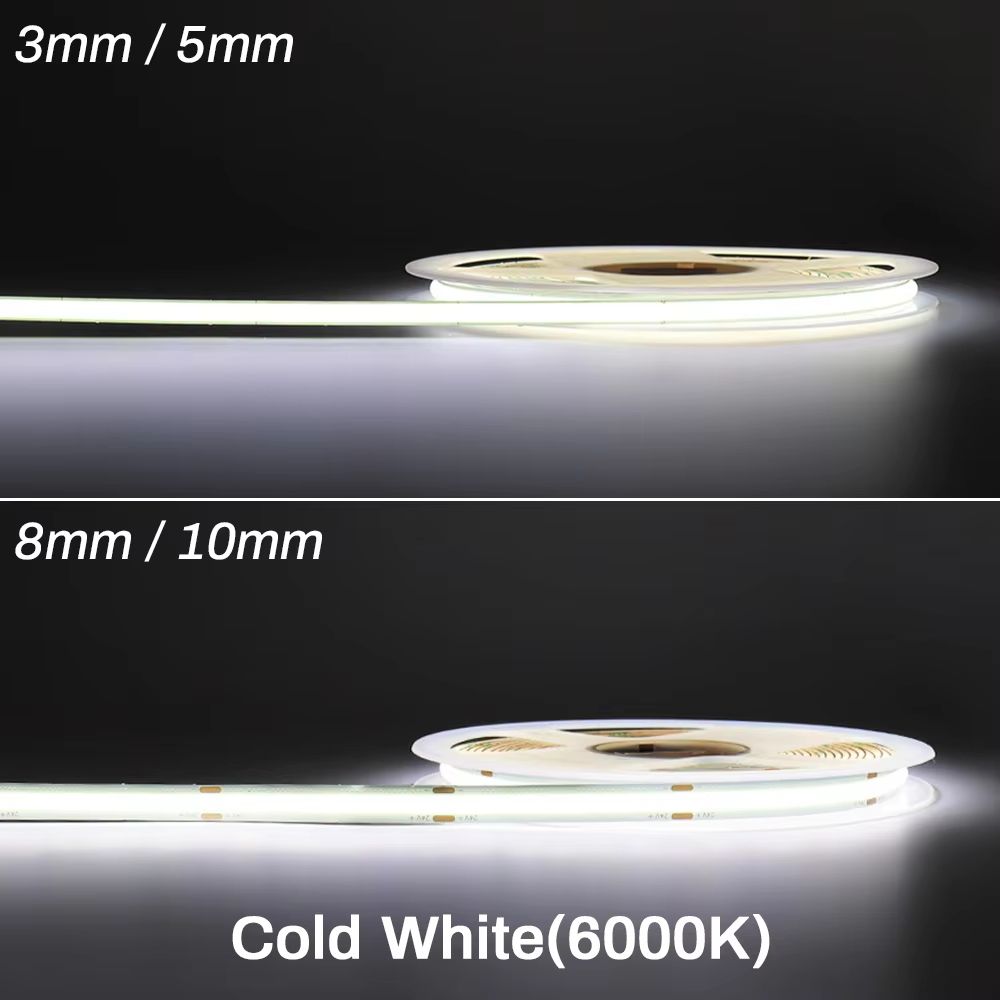 LumiFlex COB LED Strip Light – 3mm/5mm Ultra-Slim Dimmable 12V/24V High-CRI Lighting
