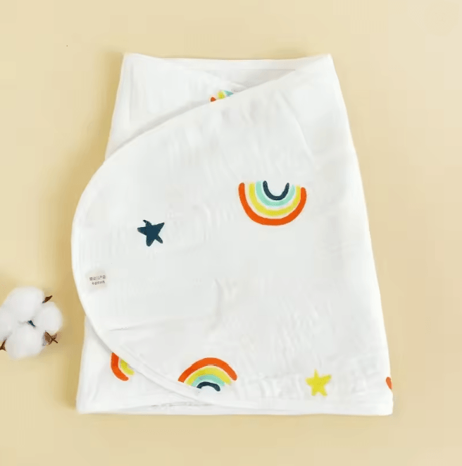 CalmNest Anti Startle Baby Swaddle Wrap Cotton Muslin Blanket