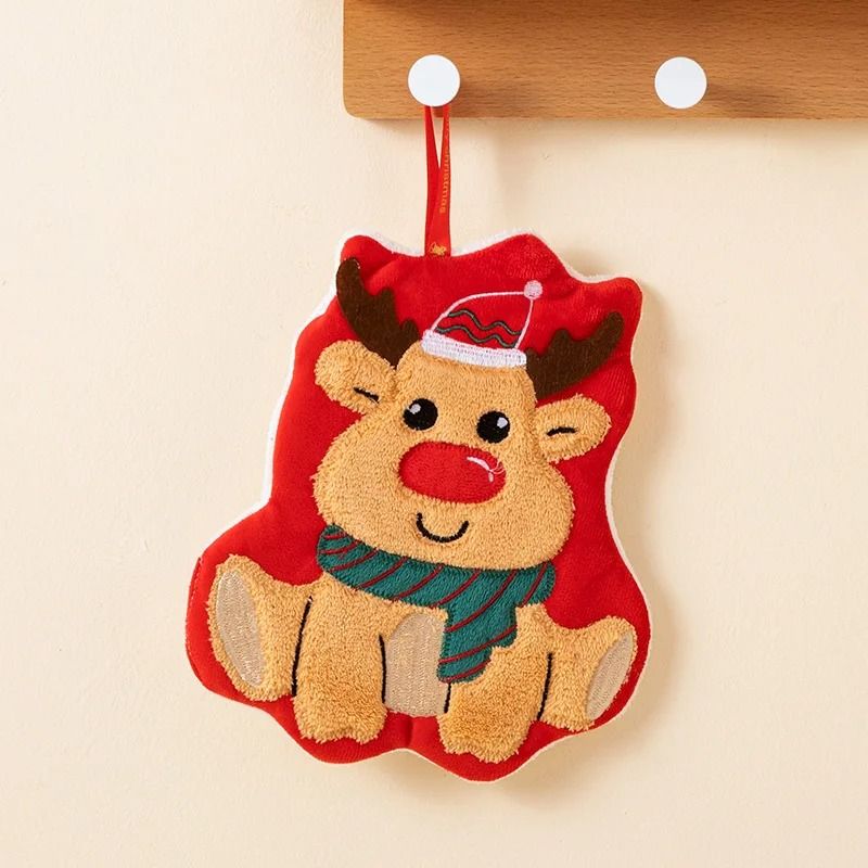 Festive Cartoon Kids Christmas Bath Towel