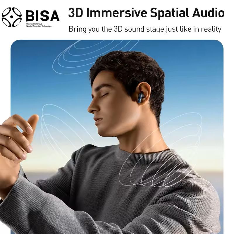 ANC Bluetooth 5.3 Earbuds with Noise Cancellation and Spatial Audio