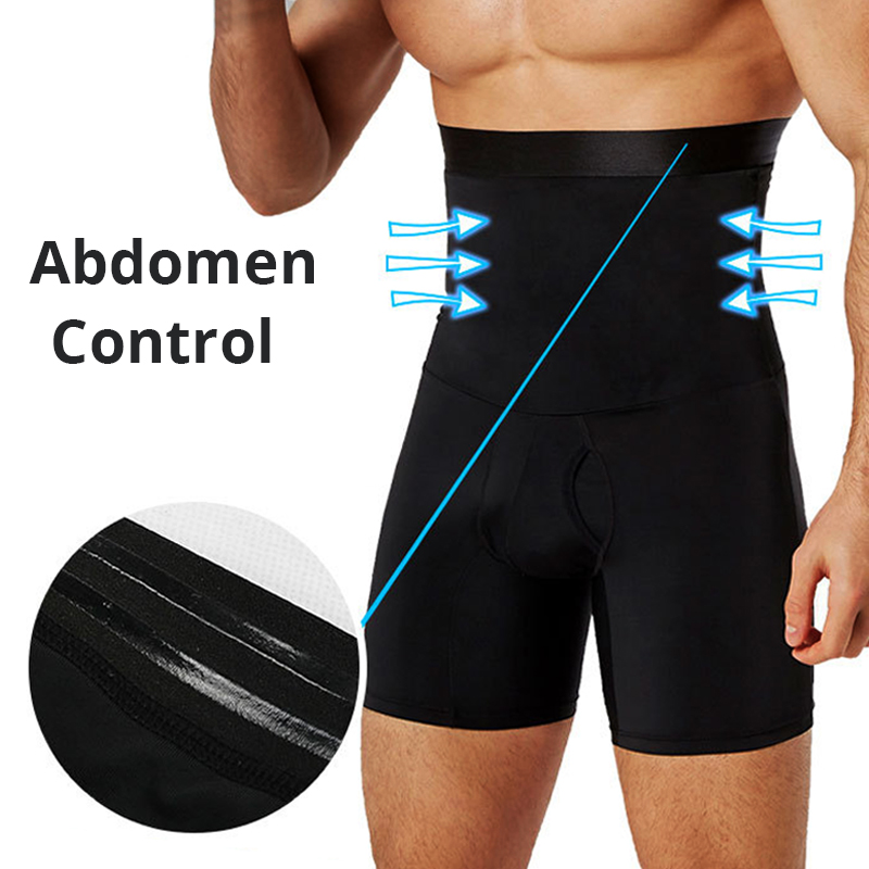 High Waist Men Tummy Control Shorts Body Shaper Compression Belly Trainer Slimming Boxer Shapewear Underwear Fajas