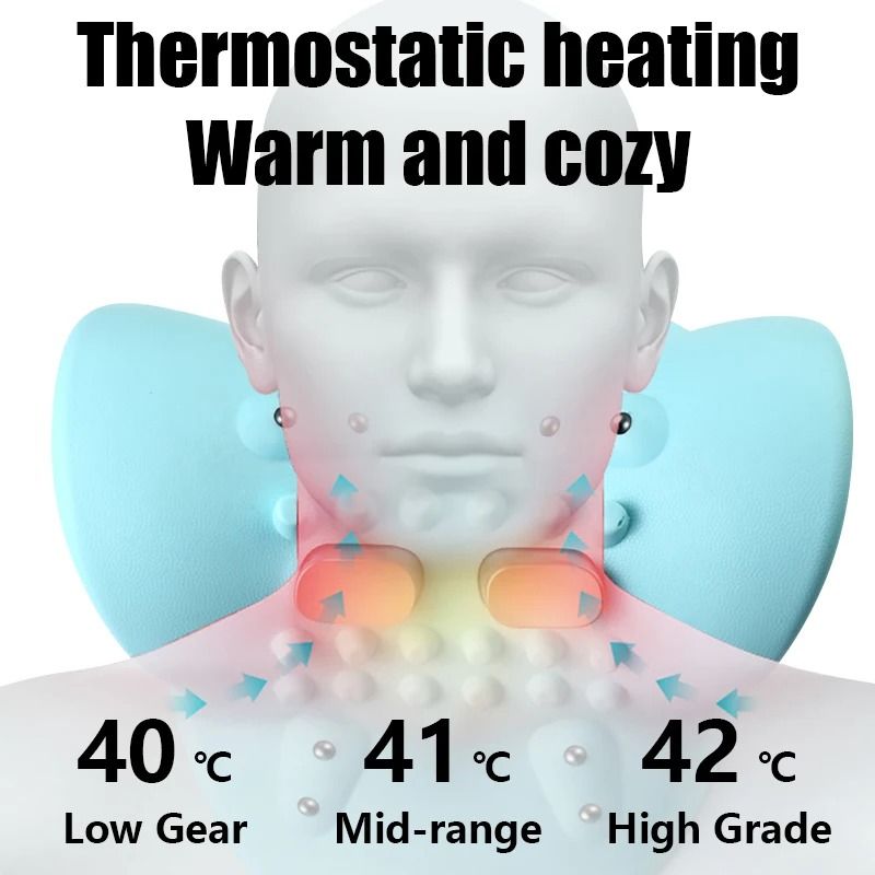 Electric Cervical Neck Stretcher and Pulse Massage Pillow