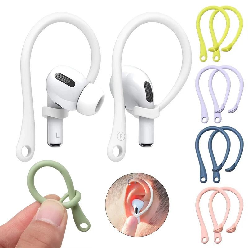 Silicone AirPods Ear Hooks Anti Drop Sport Earhook Clips for Secure Fit