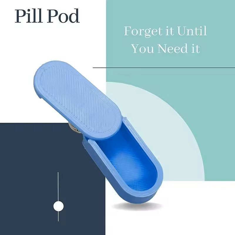 Mini Waterproof Pocket Pill Box Keychain Compact EDC Medicine & Emergency Capsule Holder