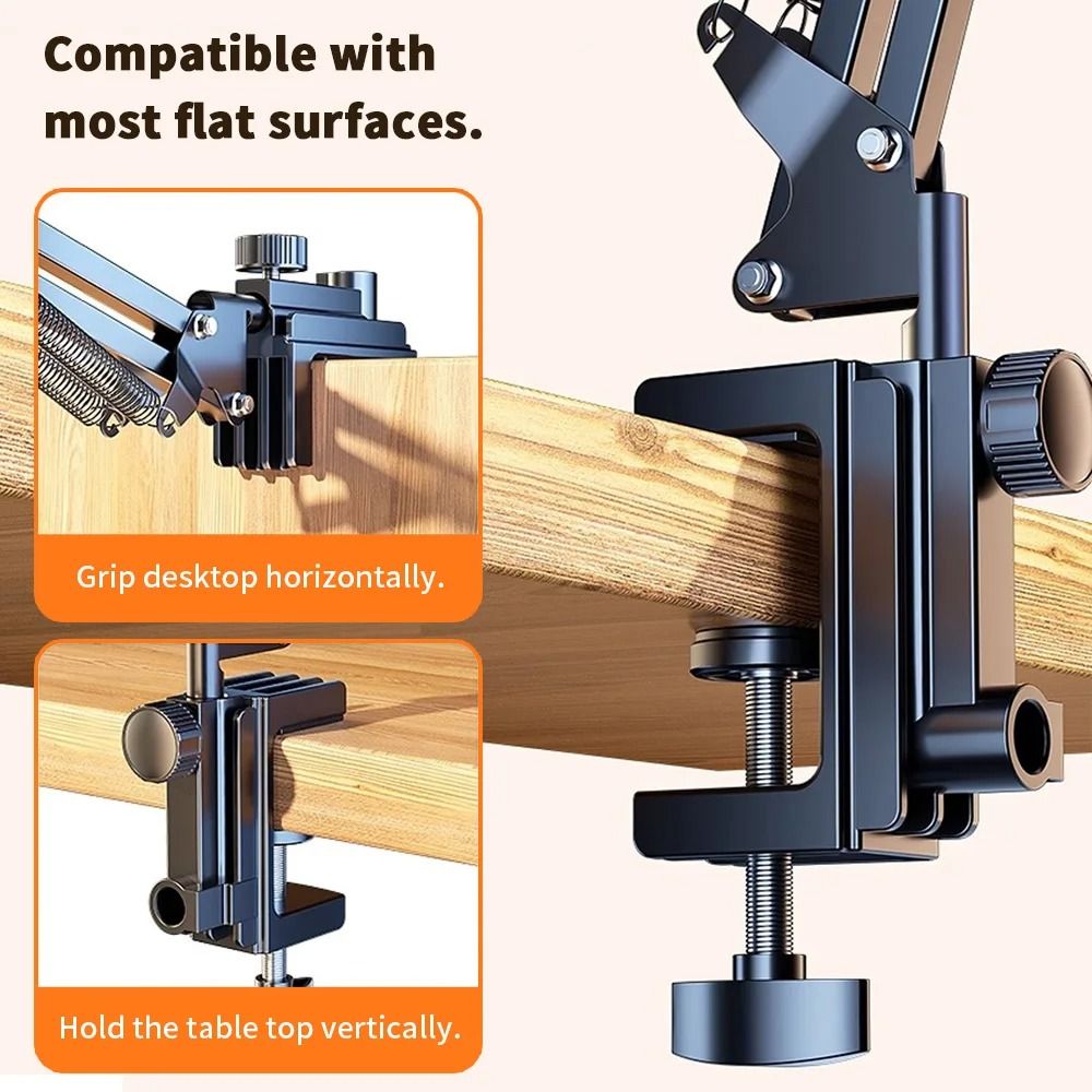 Tablet Holder for Bed with 90cm Metal Arm 360 Rotating Tablet Stand for iPad and Phones