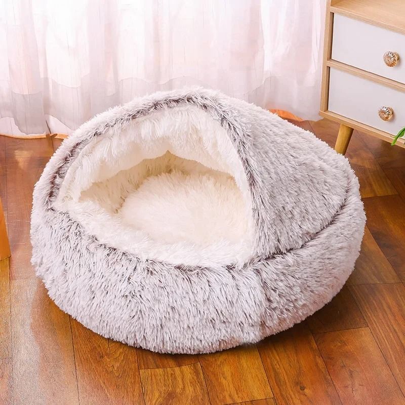 Plush Hooded Anti-Anxiety Pet Sanctuary