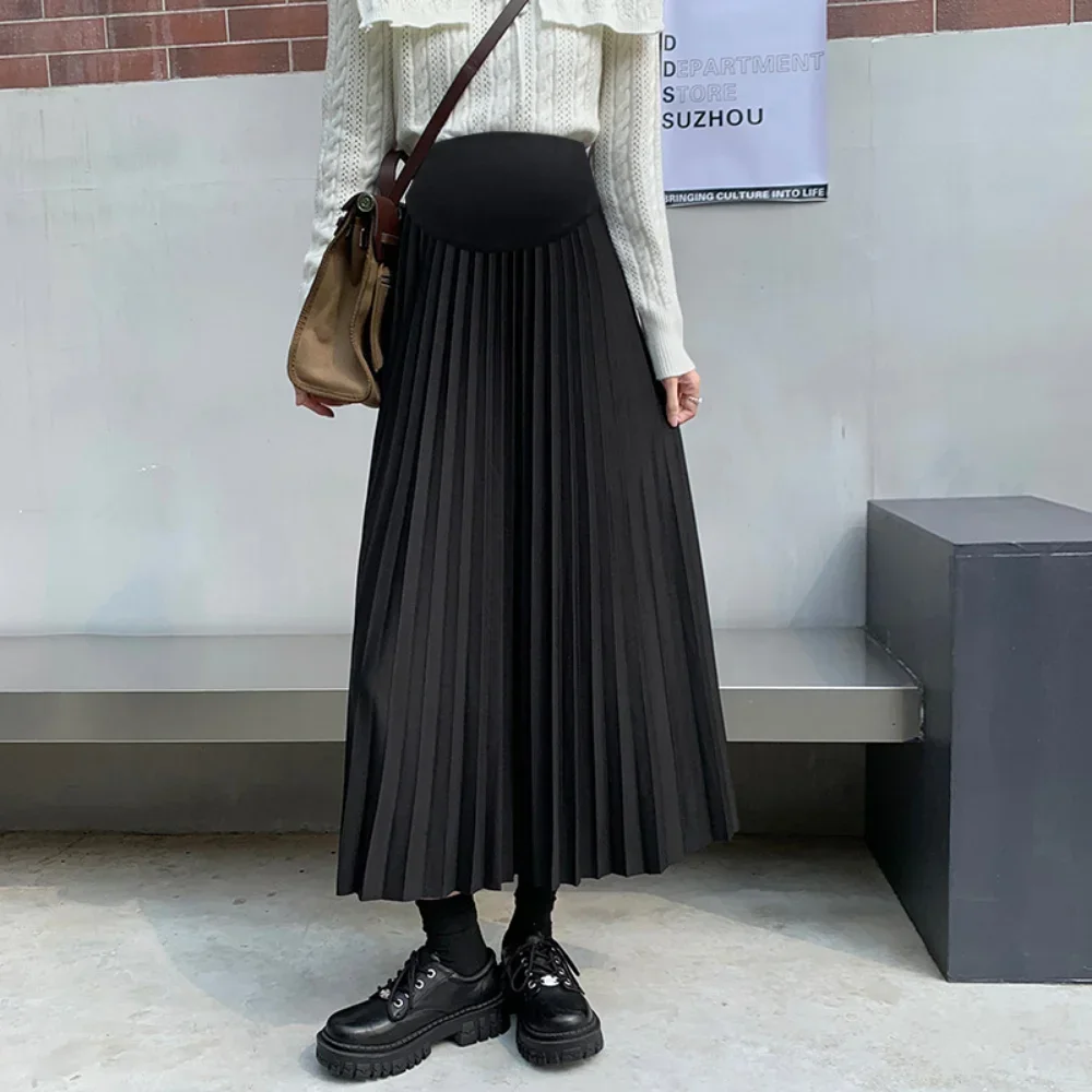 2025 Maternity Skirts with Elastic Waist Belly, Casual Clothes for Pregnant Womens