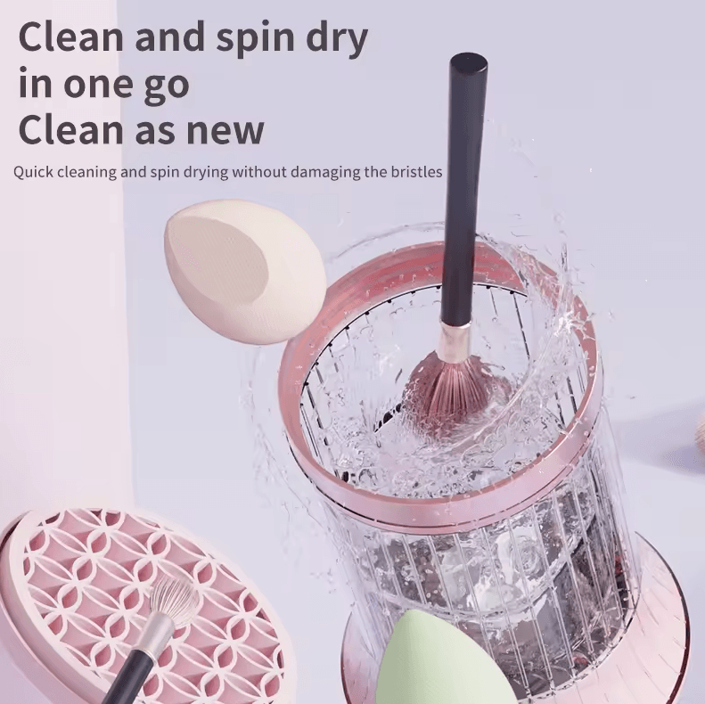 Rechargeable Makeup Brush Cleaner & Dryer – Automatic Deep Clean Beauty Tool