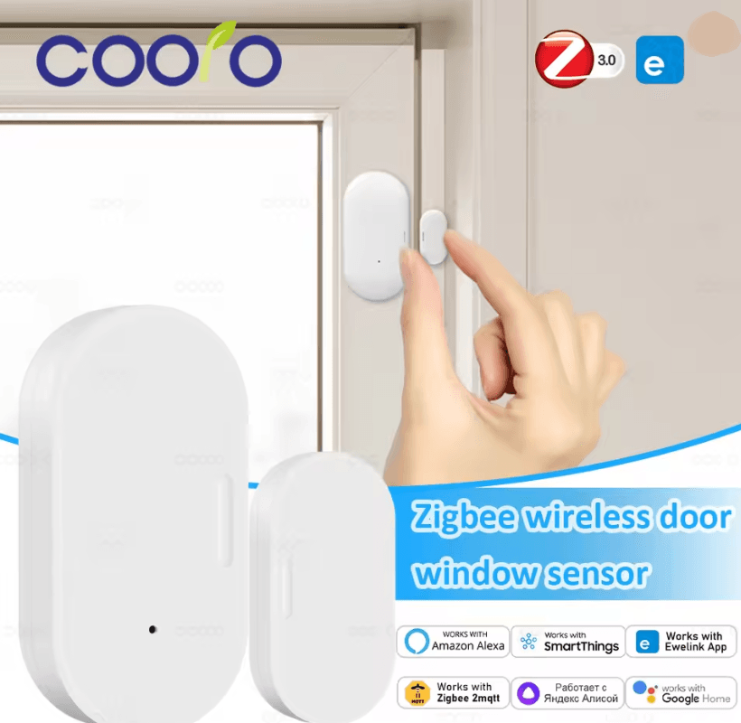 Zigbee Door Sensor with Ewelink App for Smart Home Security and Alexa Integration