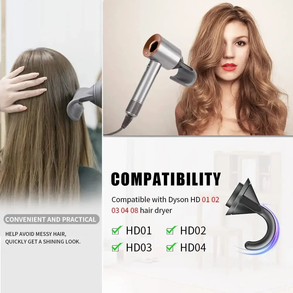 Hair Dryer Diffuser Attachment Compatible with Dyson Models HD01 to HD15 Anti Warping Nozzle for Defined Curls and Vol