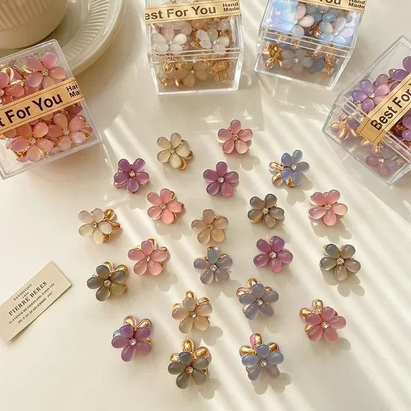 Sweet Opal Garden Mini Flower Hair Claws  10 Piece Set