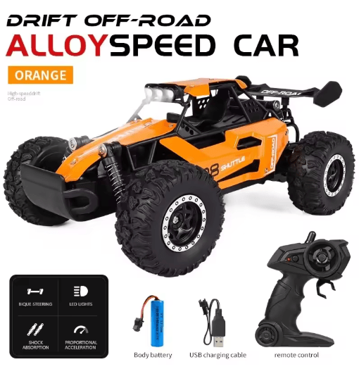 116 High Speed Off Road RC Car with LED Lights and 2.4GHz Control