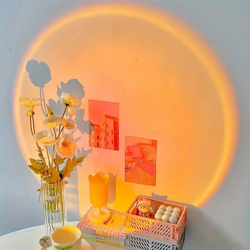 Sunset Projection Lamp USB Rotatable Bedroom Mood Light