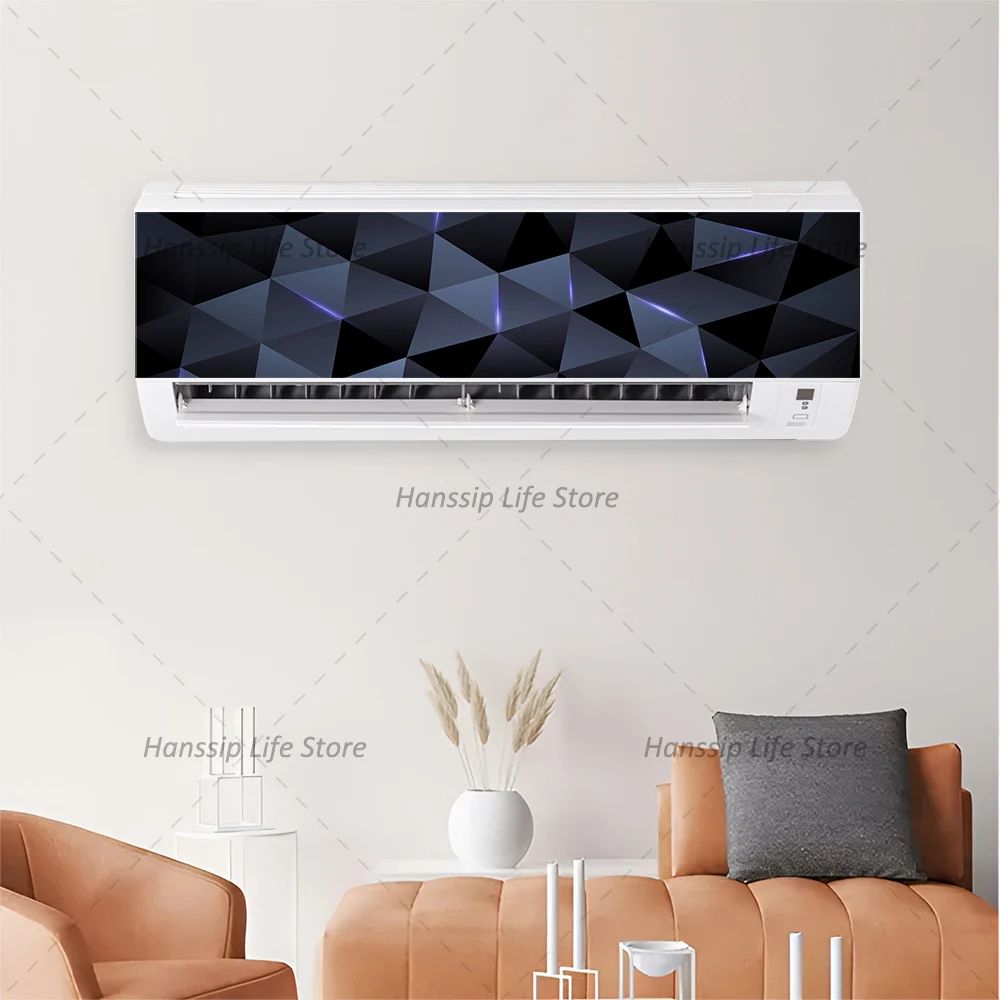 Modern 3D Geometric Air Conditioner Panel Sticker