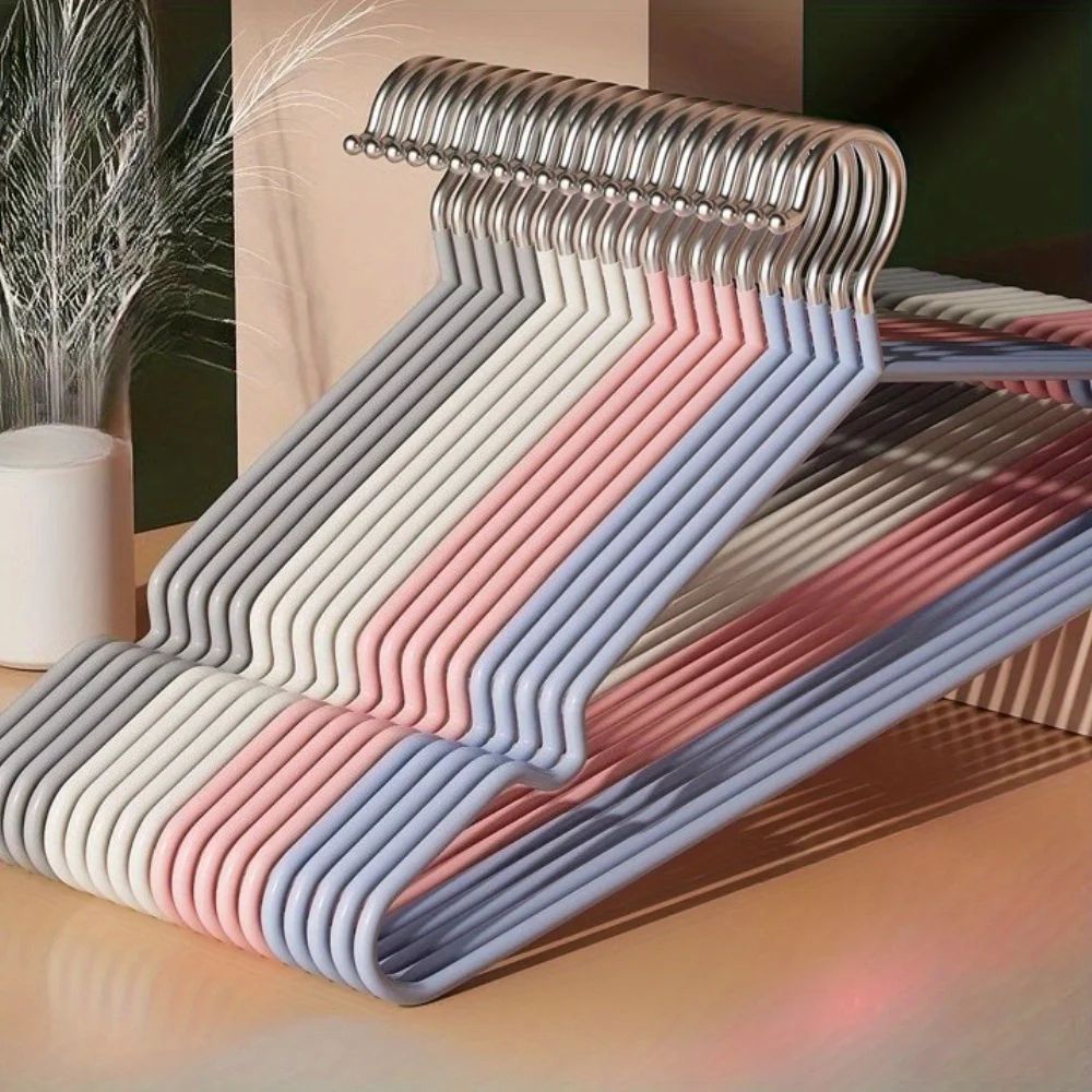 20/30Pcs Heavy-Duty Metal Clothes Hangers – Anti-Slip Space Saving Closet & Garage Organizer