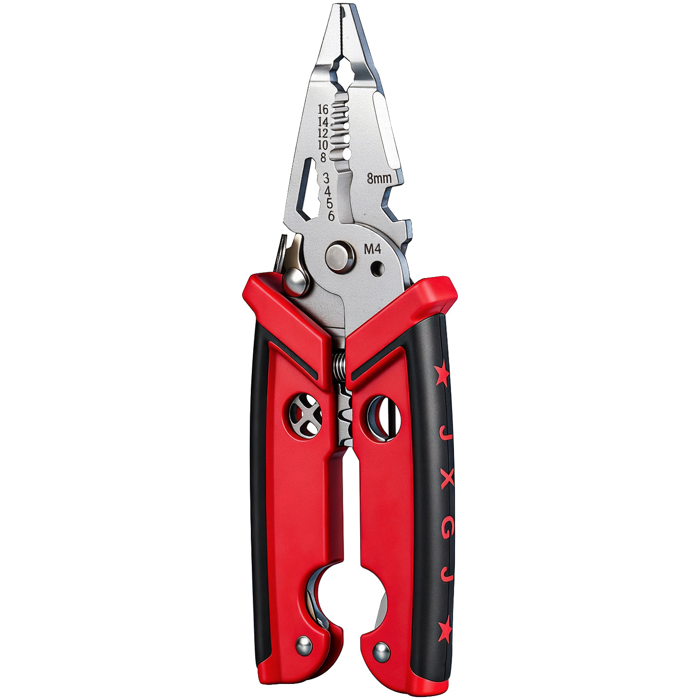 Electrician Pliers, Multifunctional Wire Stripper Crimper Pliers, Professional Electrician Tool for Crimping and Cutting