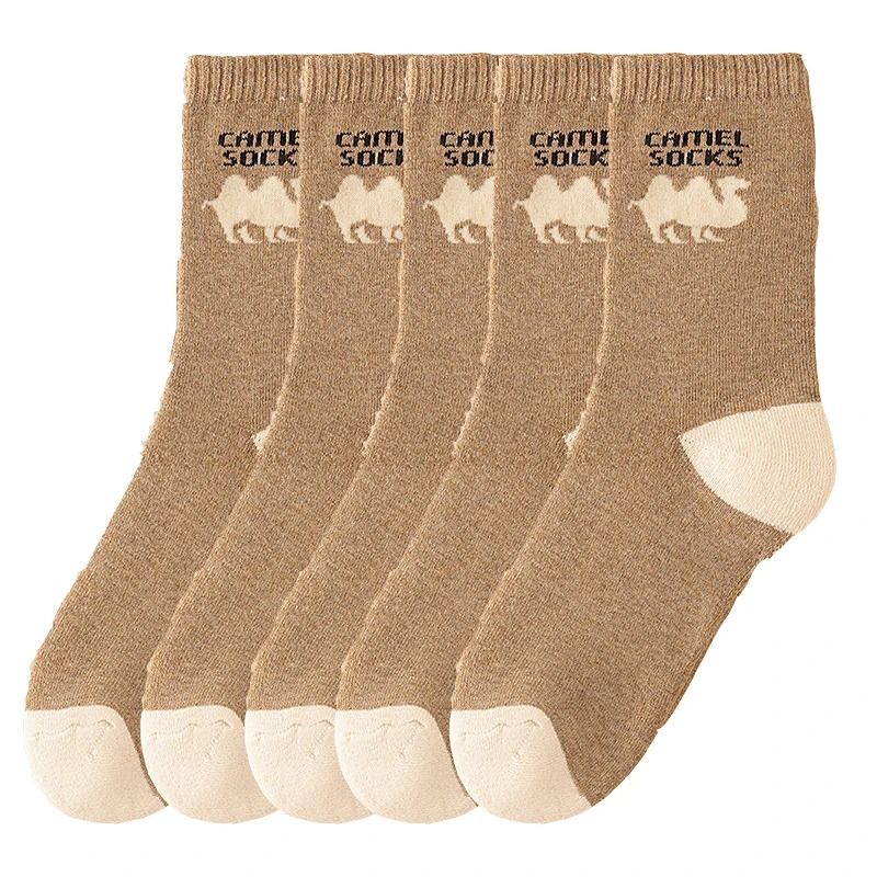 Mens Thick Fleece Lined Winter Socks 5 Pairs Keep Warm Long Socks