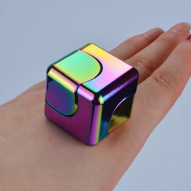 Fidget Spinner Cube Anti Anxiety Fidget Toy Spinning Cube Stress Relief Toy