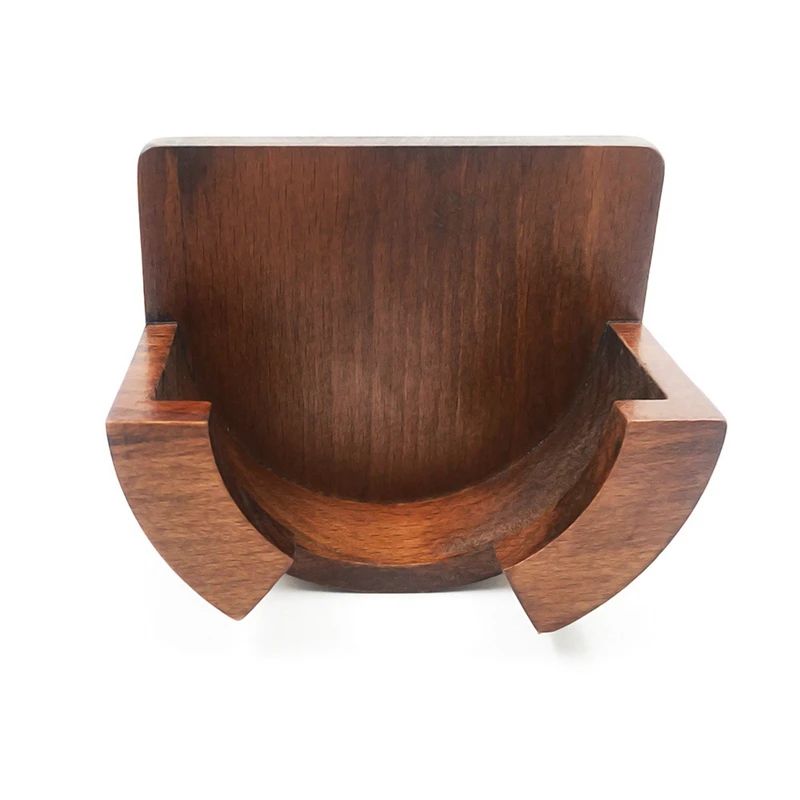 Wood Espresso Portafilter Holder Wall Mounted Rack