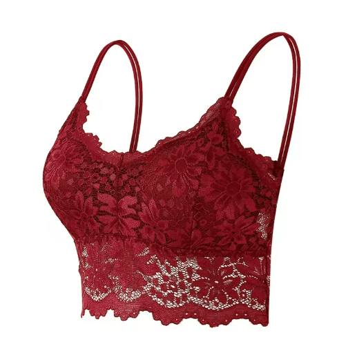 EleganceFit Seamless Wireless Lace Bralette Top