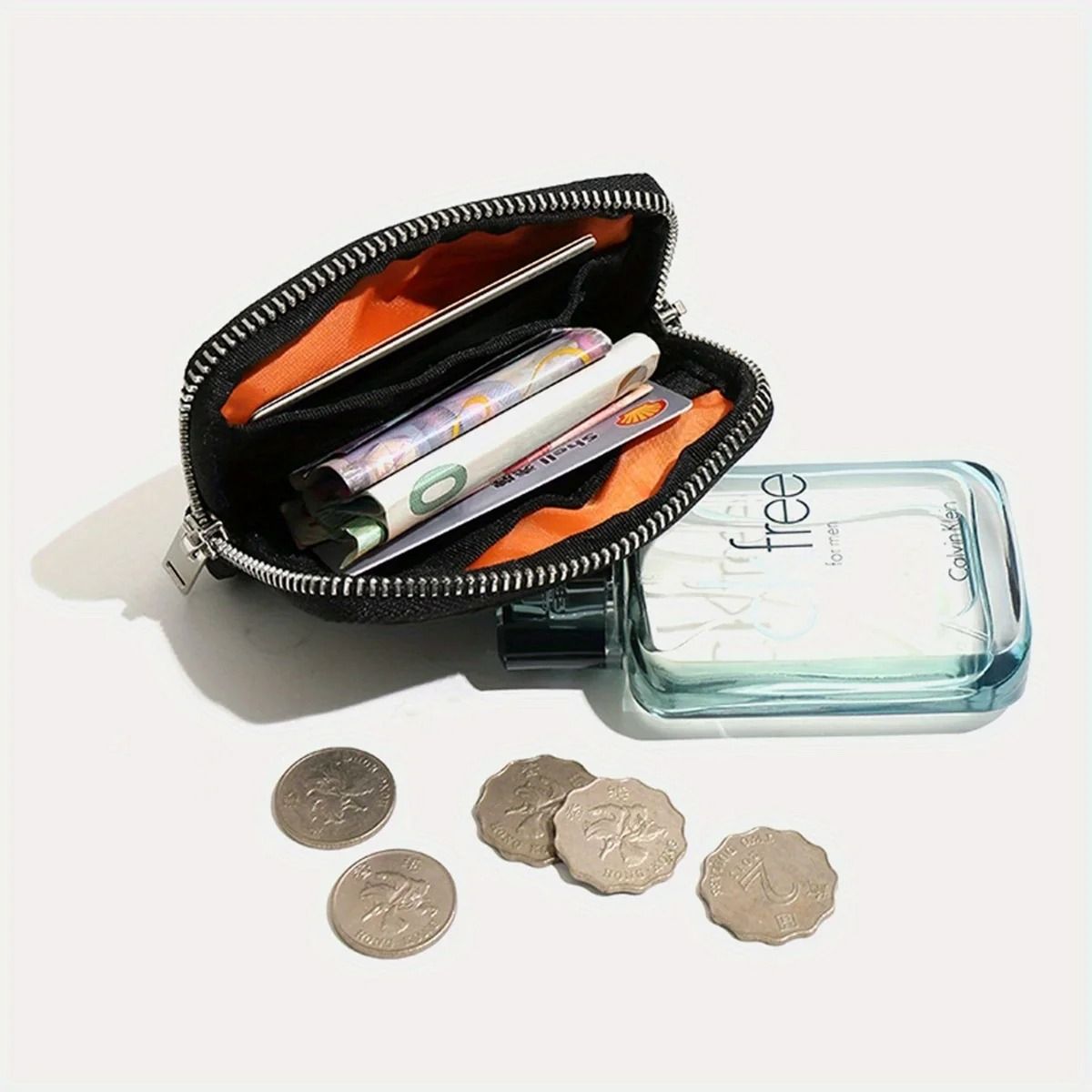 Slim-Style Waterproof Nylon Small Wallet and Keychain