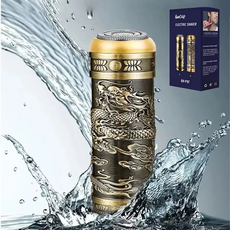 DragonGrip Mini Electric Head Shaver for Men – Portable USB Rechargeable Bald Razor