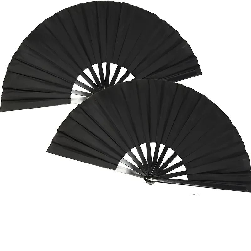 2 Piece Chinese Folding Fan Set Tai Chi Martial Arts and Dance Fan Prop