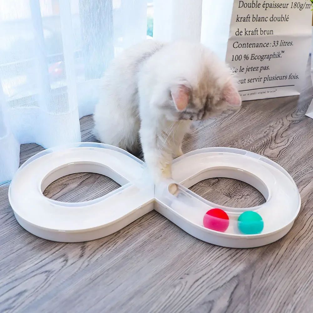 Interactive Cat Toy Turntable - Teasing Stick Tunnel Set