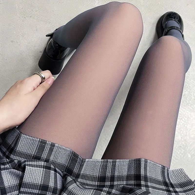 Thick Thermal Tights Women Warm Winter High Waist Translucent Fleece Lined Pantyhose