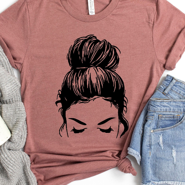 Messy Bun Mom Shirt Cute Mom Life Tee Mothers Day Gift