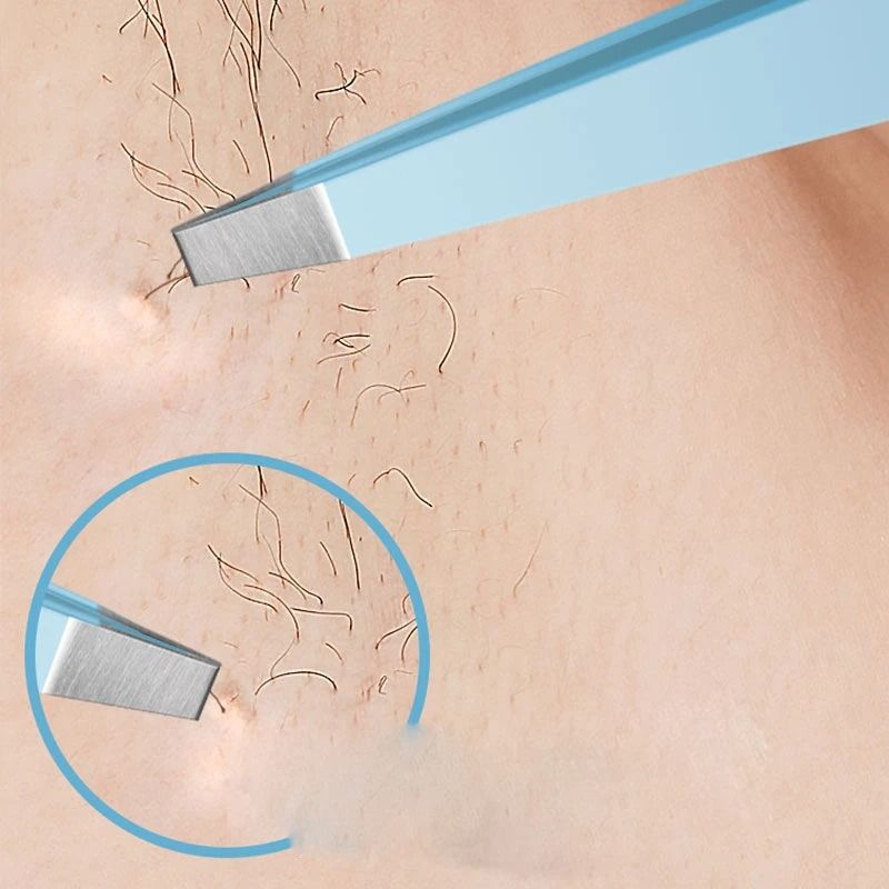Stainless Steel Slanted Eyebrow Tweezers