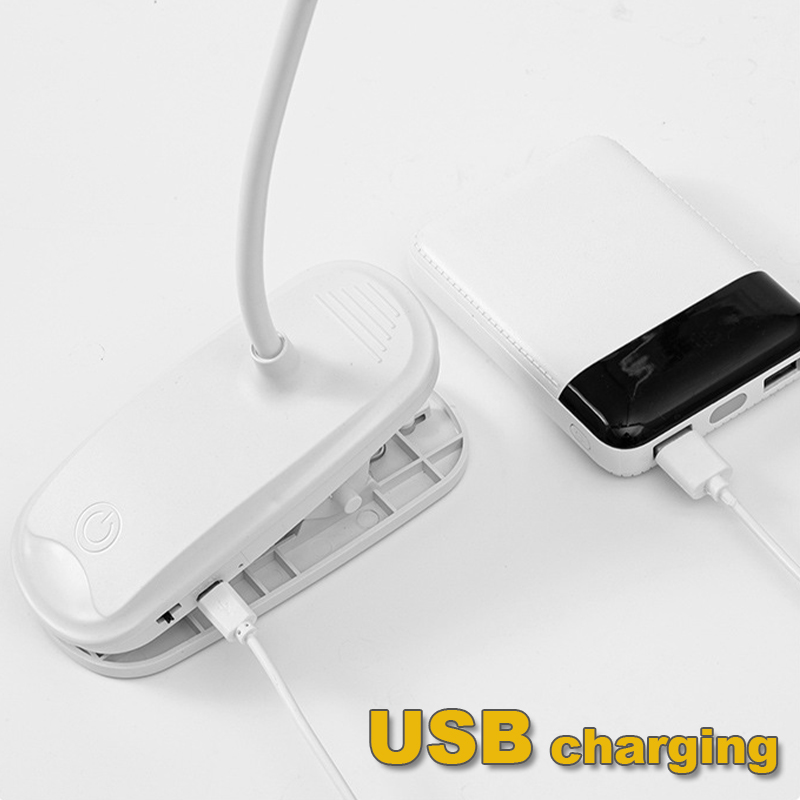 USB Rechargeable LED Desk Lamp with Dual Heads Touch Control, Eye Protection, Brightness Modes