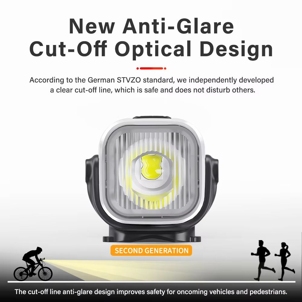 TOWILD CL1200 Smart Bike Headlight – 1200 Lumen USB-C Rechargeable Bicycle Light with Remote Control & 5000mAh Battery
