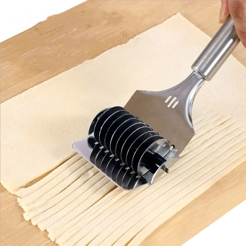 Manual Stainless Steel Noodles Maker, Pasta Cutter for Dough, Ginger and Garlic Crushing
