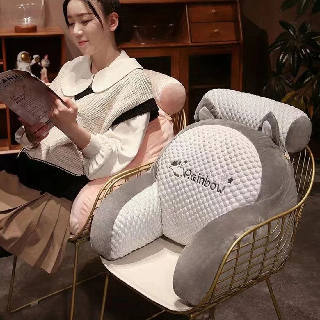 Triangular Backrest Reading Pillow Cushion