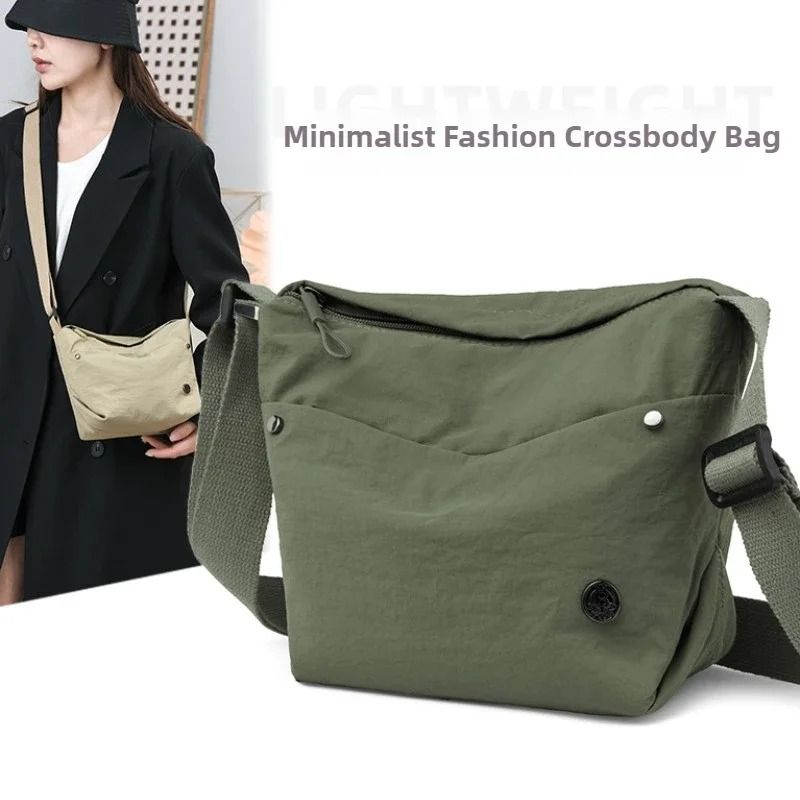 Ladies Fashion Nylon Messenger Bag Spacious Lightweight Daily Use