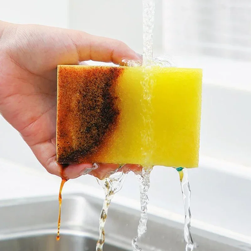 Magic Cleaning Pot, Double-Sided Sponge and Rust Removal Brush, Highly Absorbent Kitchen Grease Cleaning Tool