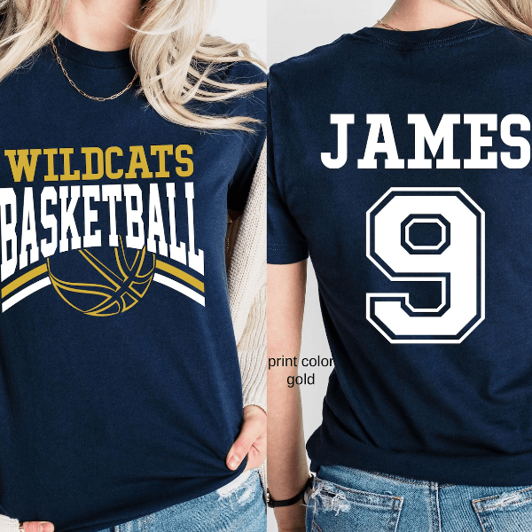 Custom Basketball Name & Number Shirt