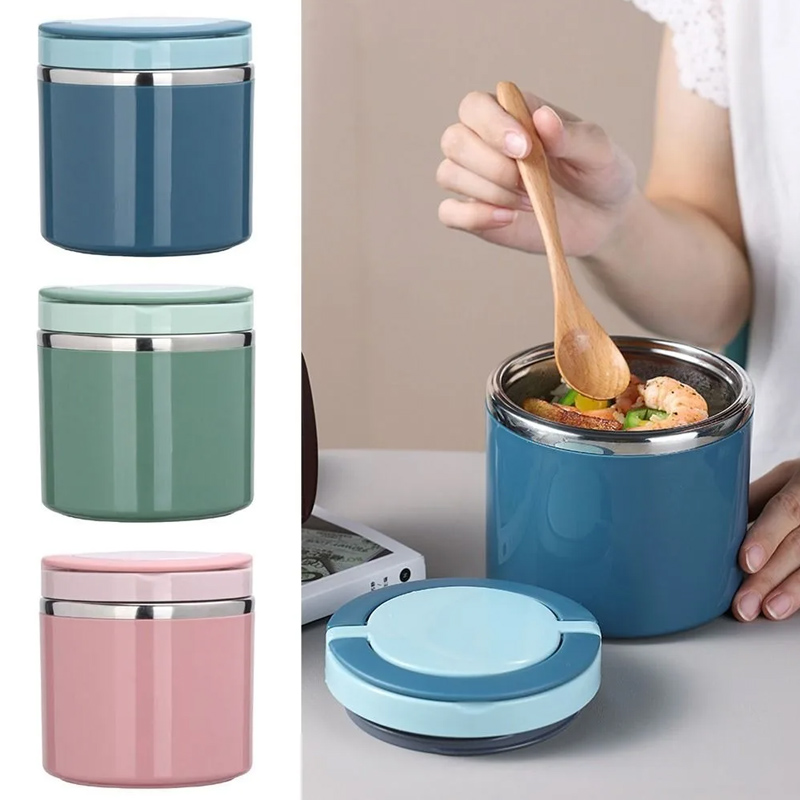 Soup Thermos Food Jar, Insulated Lunch Container Stainless Steel Bento Box for Cold and Hot Food, Food Flask with Handle