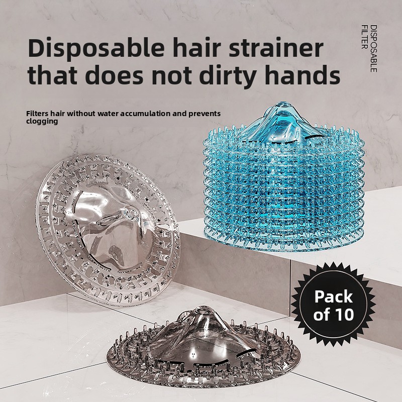 Hair Filter Silicone Iceberg, Disposable Anti-Clogging Floor Drain, Bathroom Sink Hair Catcher
