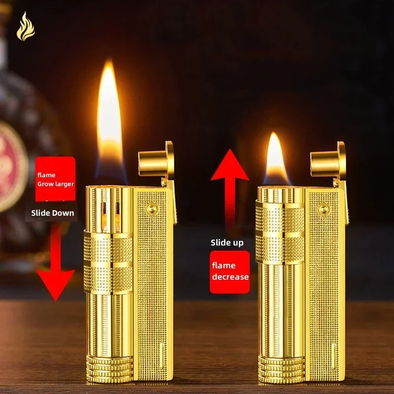 Classic Retro Metal Windproof Flint Lighter for Men