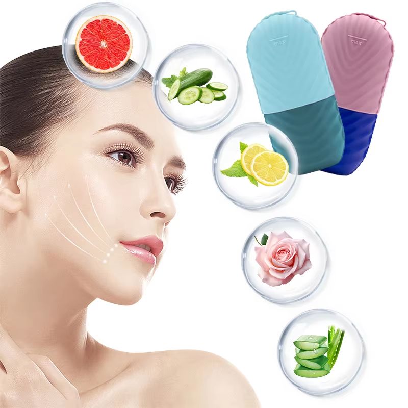 Silicone Facial Ice Mold Applicator – Reusable Ice Cube Roller for Skin Care and Facial Massage